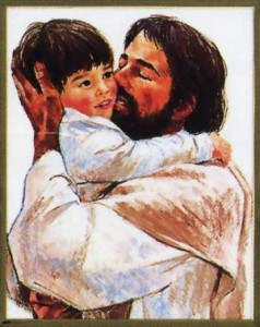 Jesus with a child